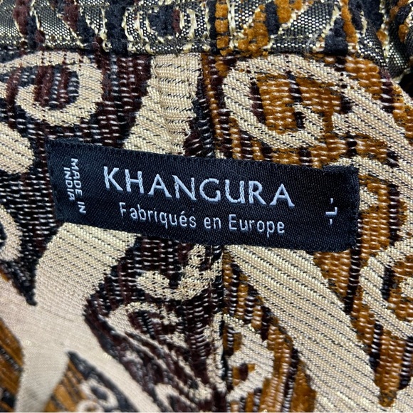 VTG Khangura Reversible Tapestry Jacket Women's Large *UNIQUE ITEM* Brown‎ Gold - Picture 6 of 10